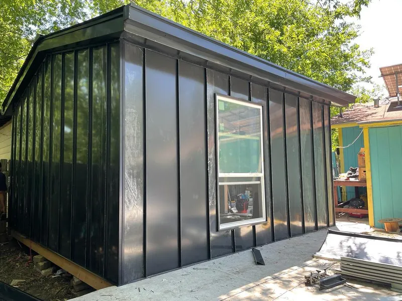 Black standing seam metal wall panels for Metal Roof Installation in Lavon